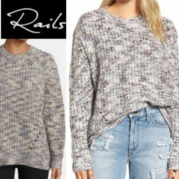 Rails Lux Kaleidoscope Oversized Fit Chunky Knit Sweater - Picture 1 of 15